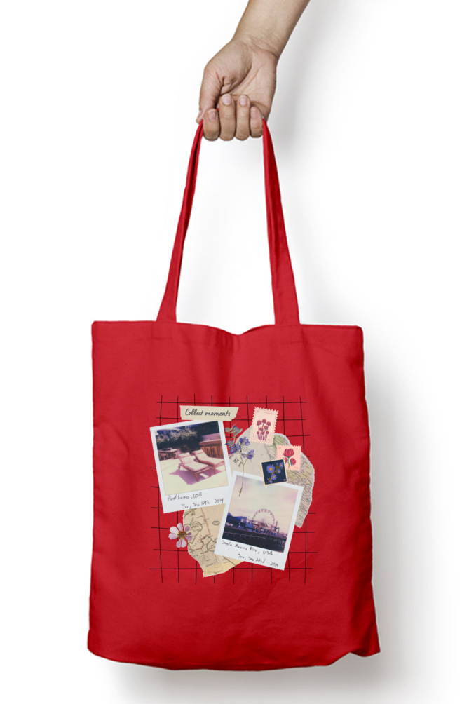 Zipper Tote Bag - Collage Travel Tote Bag