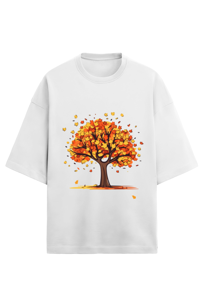 TERRY Oversized T-Shirt with Unique Tree Design