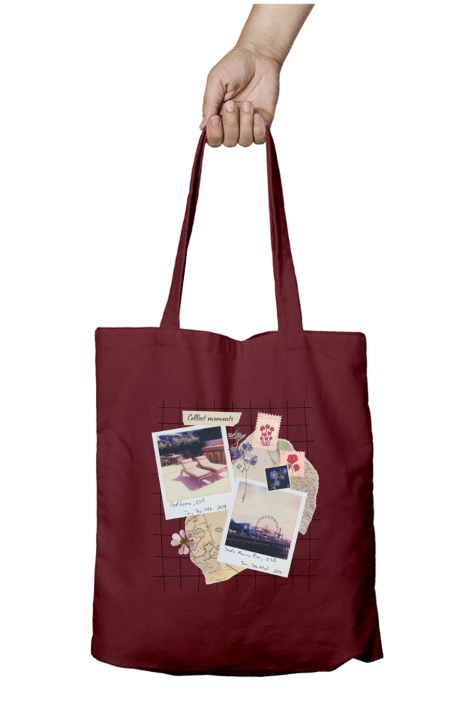 Zipper Tote Bag - Collage Travel Tote Bag