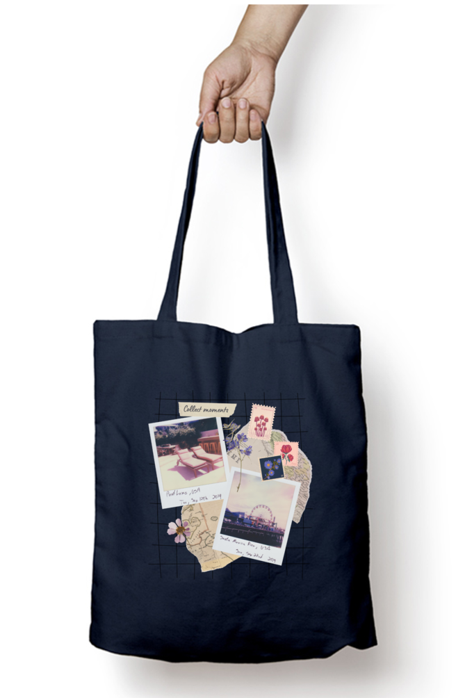 Zipper Tote Bag - Collage Travel Tote Bag