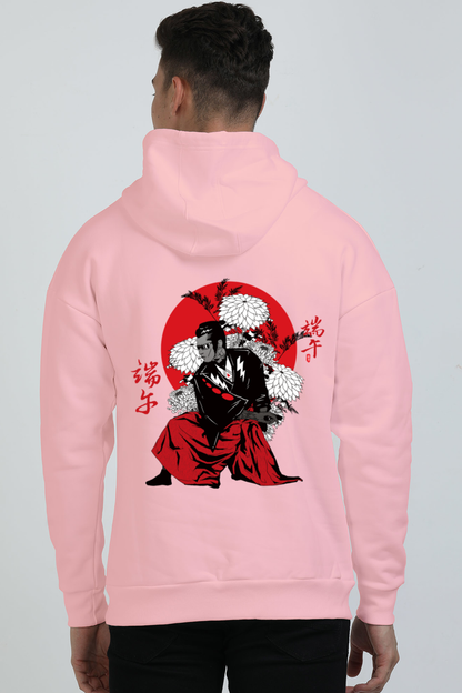 Unisex Oversized Hooded Sweatshirt - Red Warrior Samurai Japan Hoodie