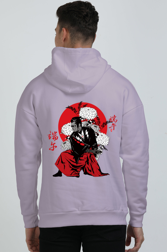 Unisex Oversized Hooded Sweatshirt - Red Warrior Samurai Japan Hoodie