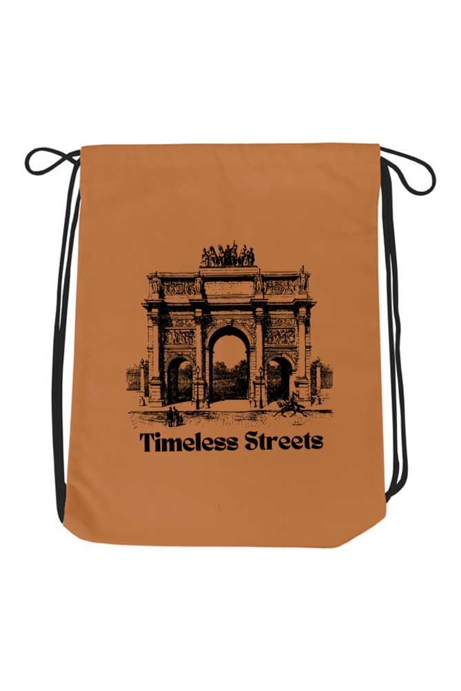 The Timeless Street - Unisex Drawstring Bag White Standard