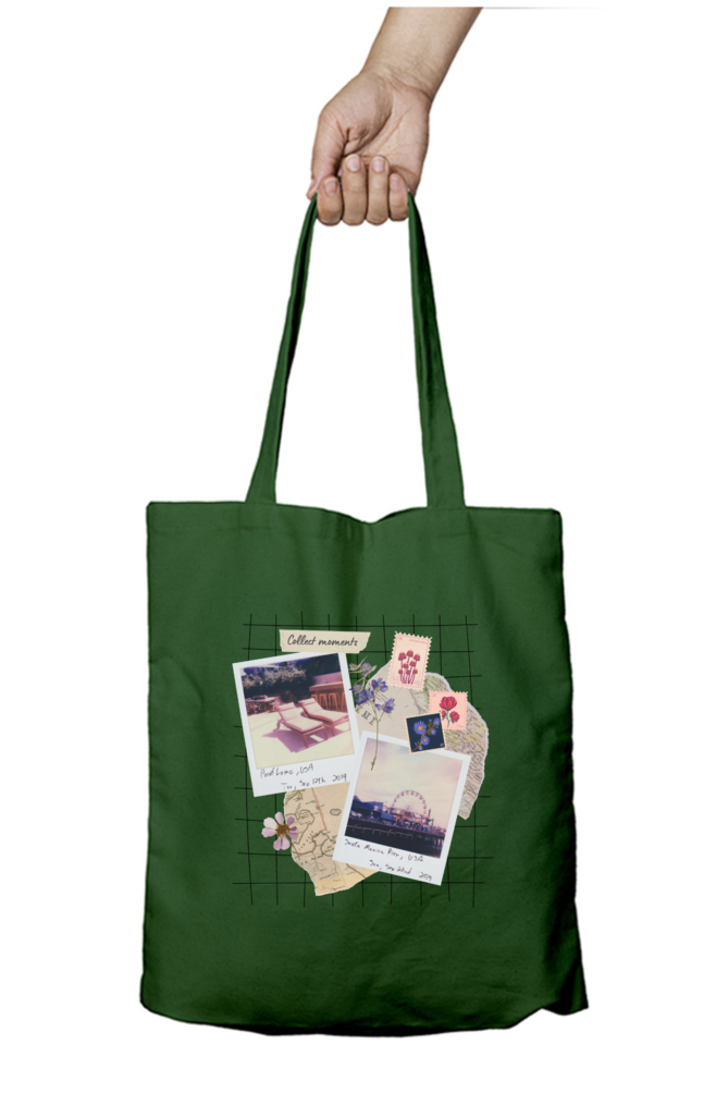 Zipper Tote Bag - Collage Travel Tote Bag