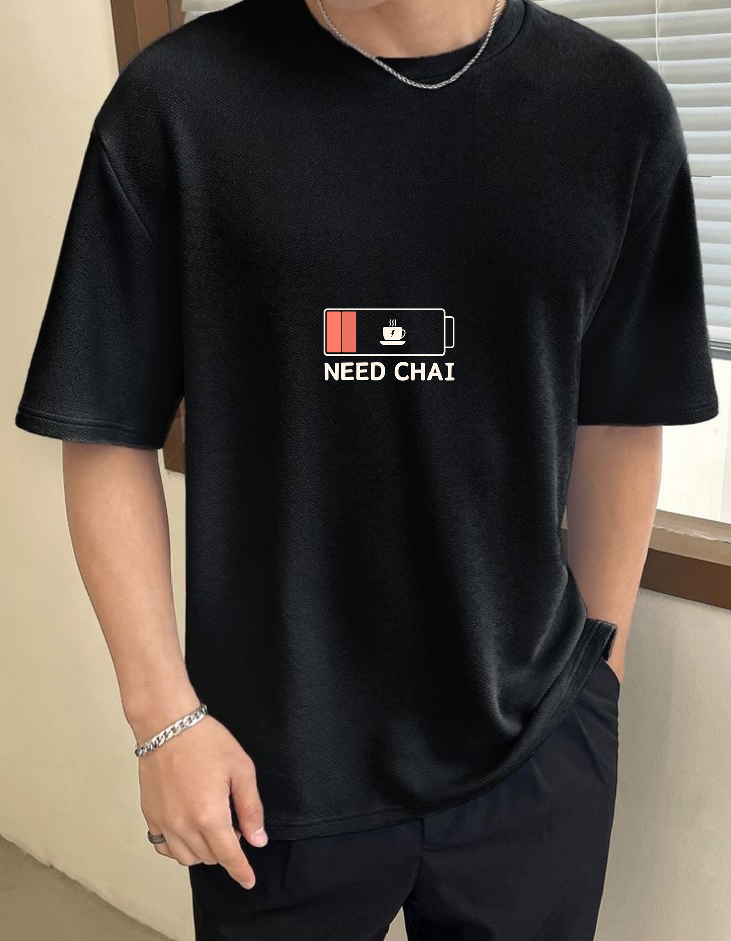 Battery Low-Standard oversized T-shirt