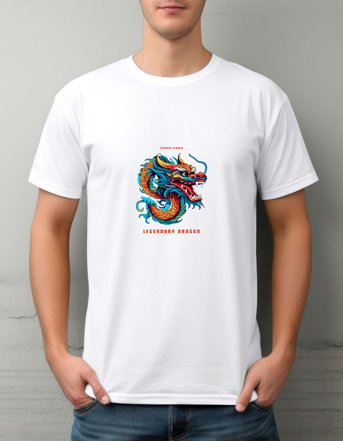 The Celestial Dragon Design-Regular fit Tshirt