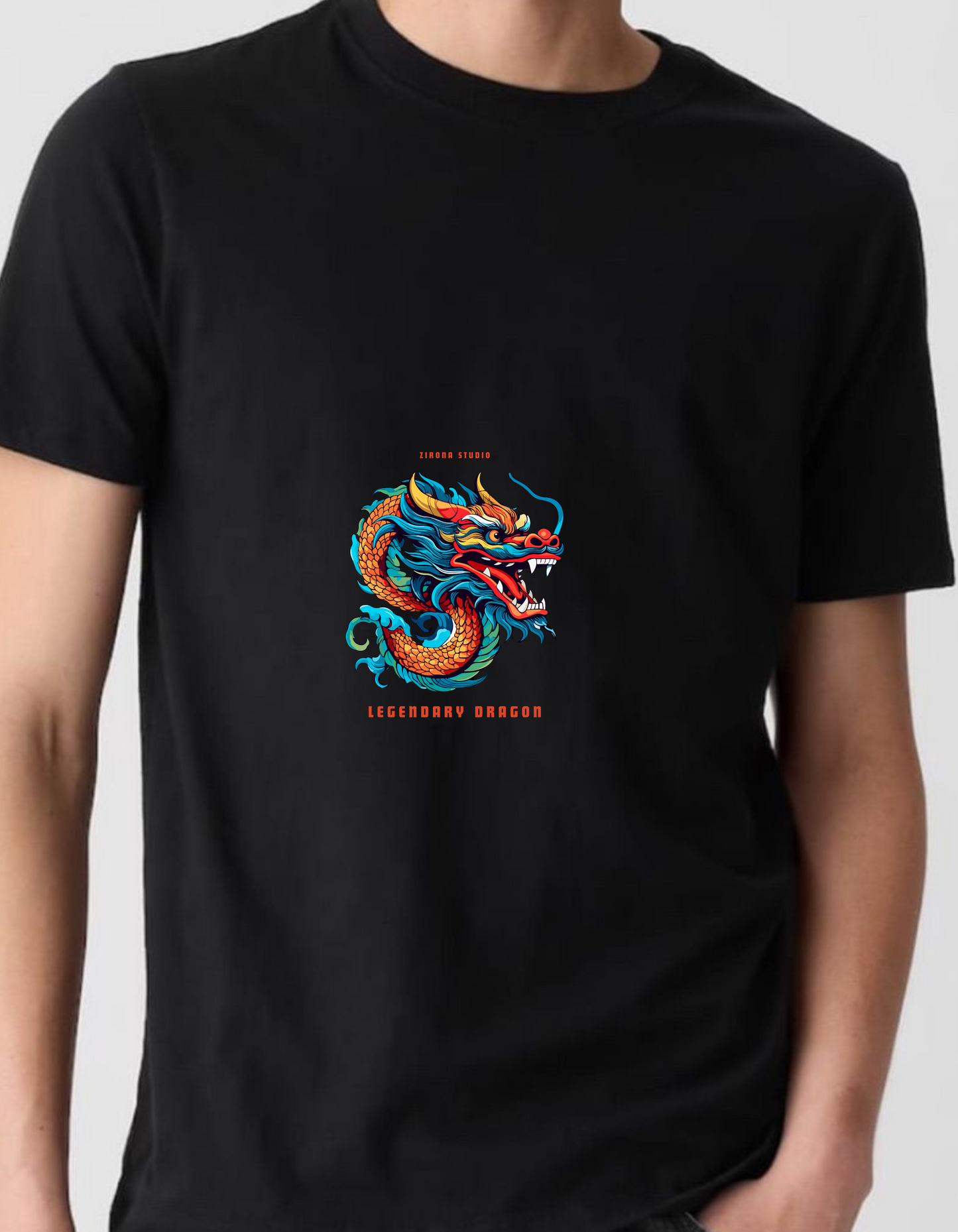 The Celestial Dragon Design-Regular fit Tshirt